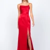 Maxi Dresses | All Dresses<Bariano LANA DRAPED COWL GOWN B54D11LCB RED