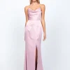 Maxi Dresses | All Dresses<Bariano LANA DRAPED COWL GOWN B54D11LCB DUSTY PINK