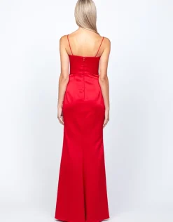 Maxi Dresses | All Dresses<Bariano LANA DRAPED COWL GOWN B54D11LCB RED