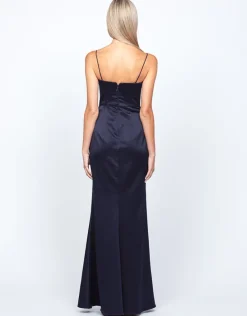Maxi Dresses | All Dresses<Bariano LANA DRAPED COWL GOWN B54D11LCB MIDNIGHT