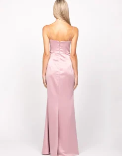 Maxi Dresses | All Dresses<Bariano LANA DRAPED COWL GOWN B54D11LCB DUSTY PINK
