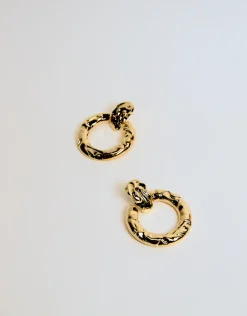 Jewellery<Bariano LESLIE STATEMENT TEXTURED EARRIGNS GOLD