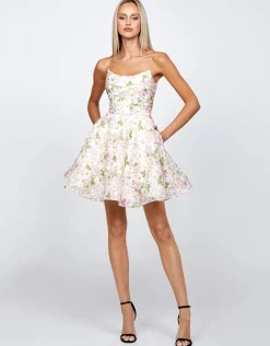 Mini Dresses | All Dresses<Bariano LILIA STRAPLESS MINI BL71D10S FLORAL MULTI