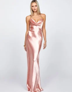 Formal / Prom Dresses | Maxi Dresses<Bariano LIVELY STRAPPY BACK COWL GOWN B72D36L PEACH