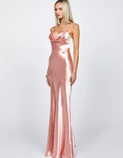 Formal / Prom Dresses | Maxi Dresses<Bariano LIVELY STRAPPY BACK COWL GOWN B72D36L PEACH