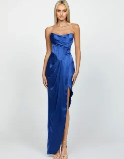 Formal / Prom Dresses | Maxi Dresses<Bariano LUCINDA STRAPLESS COWL GOWN B60D26L BLUE