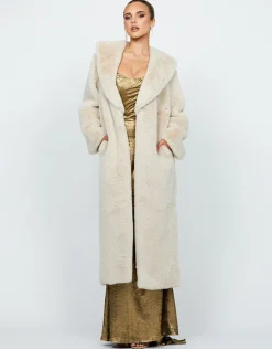 Formal / Prom Dresses | Maxi Dresses<Bariano MALEAH FAUX FUR COAT B74L62