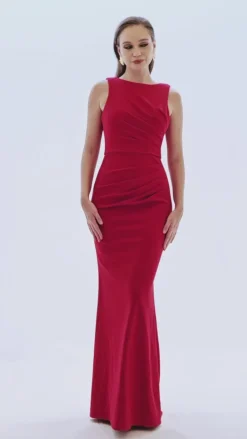 Gowns / Ballgowns | Maxi Dresses<Bariano MARTHA COWL BACK GOWN B70D21L RED
