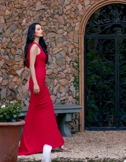 Gowns / Ballgowns | Maxi Dresses<Bariano MARTHA COWL BACK GOWN B70D21L RED