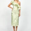 Formal / Prom Dresses | Midi Dresses<Bariano MELINA ONE SHOULDER FRILL MIDI B73D28S