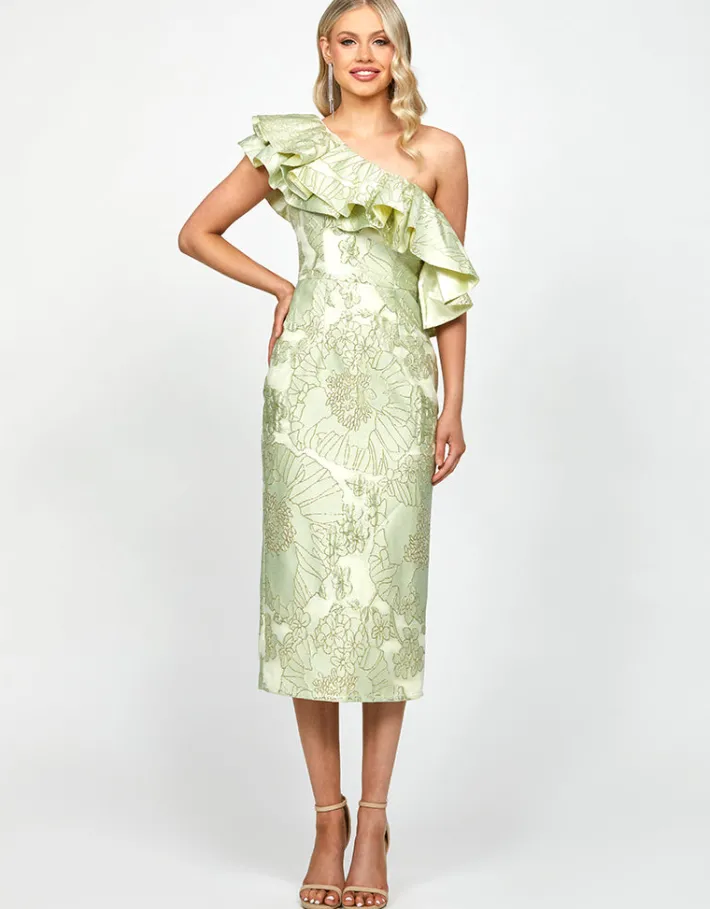 Formal / Prom Dresses | Midi Dresses<Bariano MELINA ONE SHOULDER FRILL MIDI B73D28S