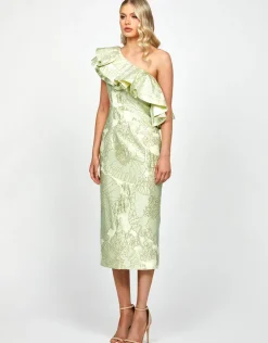 Formal / Prom Dresses | Midi Dresses<Bariano MELINA ONE SHOULDER FRILL MIDI B73D28S