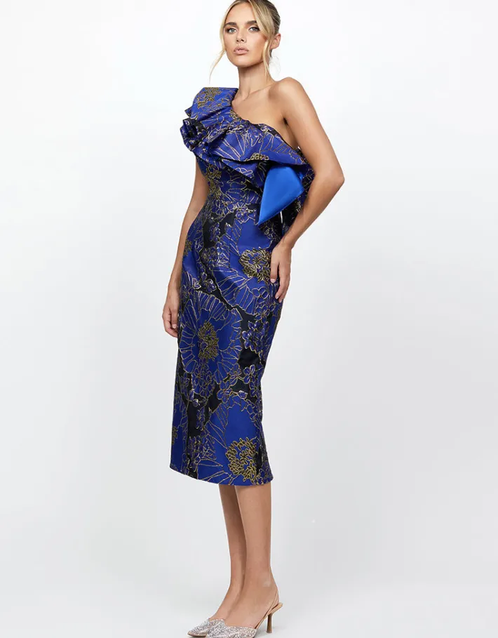 Formal / Prom Dresses | Midi Dresses<Bariano MELINA ONE SHOULDER FRILL MIDI B73D28S