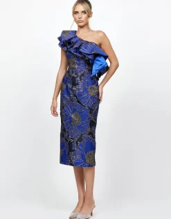 Formal / Prom Dresses | Midi Dresses<Bariano MELINA ONE SHOULDER FRILL MIDI B73D28S