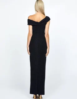 Maxi Dresses | All Dresses<Bariano MELISSA ASYMMETRIC GATHERED DRESS BL67D43L NAVY