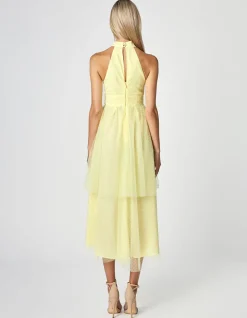 Midi Dresses | All Dresses<Bariano MILKY WAY HALTER NECK MIDI DRESS B63D32S