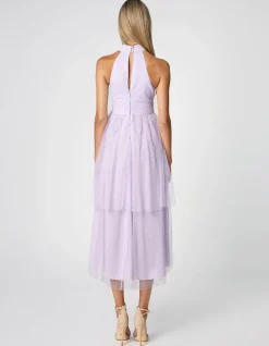 Midi Dresses | All Dresses<Bariano MILKY WAY HALTER NECK MIDI DRESS B63D32S