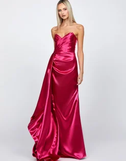 Formal / Prom Dresses | Gowns / Ballgowns<Bariano MISHA SWEETHEART GOWN WITH SASH B71D57L LIPSTICK
