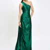Formal / Prom Dresses | Maxi Dresses<Bariano MONICA ONE SHOULDER GOWN B74D44L EMERALD