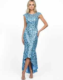 Maxi Dresses | All Dresses<Bariano MORGANA CAP SLEEVE HI LOW MIDI BL62D09HL