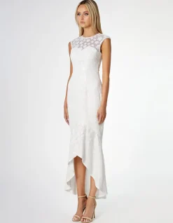 Maxi Dresses | All Dresses<Bariano MORGANA CAP SLEEVE HI LOW MIDI BL62D09HL