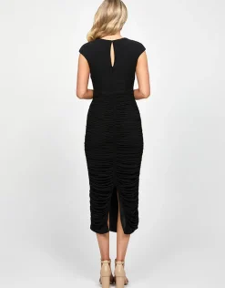 Formal / Prom Dresses | Midi Dresses<Bariano NELLIE HIGH NECK FITTED MIDI BL73D15S BLACK