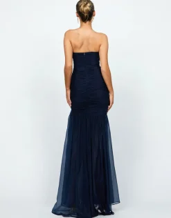 Gowns / Ballgowns | All Dresses<Bariano NEVAEH GATHERED ORGANZA GOWN B69D14L NAVY
