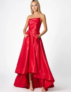 Formal / Prom Dresses | Gowns / Ballgowns<Bariano ODETTE ASYMMETRIC HI LO GOWN B66D08HL RED