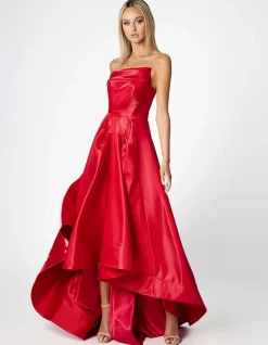 Formal / Prom Dresses | Gowns / Ballgowns<Bariano ODETTE ASYMMETRIC HI LO GOWN B66D08HL RED