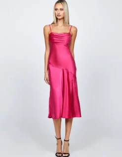 Midi Dresses | All Dresses<Bariano PEITA SATIN COWL NECK MIDI BL67D38S