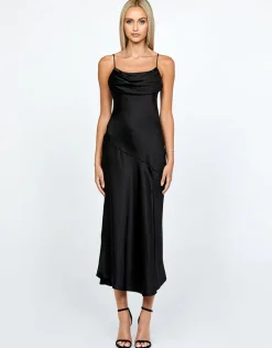 Midi Dresses | All Dresses<Bariano PEITA SATIN COWL NECK MIDI BL67D38S