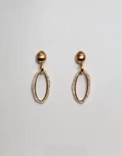 Jewellery<Bariano POSSE MARBLE DROP EARRINGS GOLD