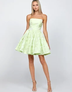 All Dresses | Mini Dresses<Bariano POSY STRAPLESS TIERED MINI BL71D22S ACID MINT