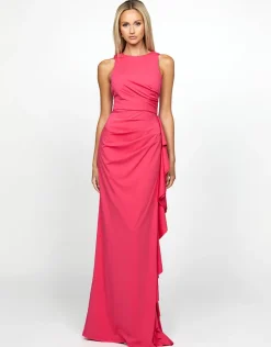 Gowns / Ballgowns | All Dresses<Bariano RAELYNN HIGH NECK FRILL GOWN B69D19L