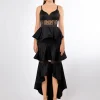 Formal / Prom Dresses | Gowns / Ballgowns<Bariano RAYNE POLKA DOT TIERED DRESS B70D30HL BLACK