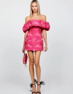 Mini Dresses<Bariano REAGAN OFF SHOULDER MINI DRESS BL63D02S