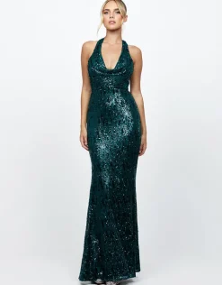 Formal / Prom Dresses | Maxi Dresses<Bariano REOMY SEQUIN COWL MAXI BL73D23L