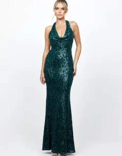 Formal / Prom Dresses | Maxi Dresses<Bariano REOMY SEQUIN COWL MAXI BL73D23L