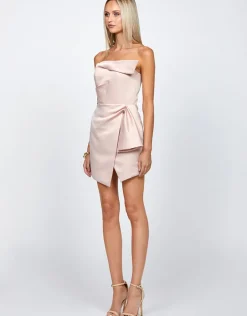 Mini Dresses | All Dresses<Bariano ROMINA ASYMMETRIC STRAPLESS MINI BL72D55S BLUSH