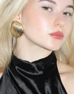 Jewellery<Bariano ROSSA SEASHELL STATEMENT EARRINGS GOLD