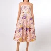 Midi Dresses<Bariano ROWAN STRAPLESS FLORAL MIDI BL70D01S FLORAL MULTI