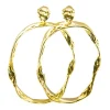 Jewellery<Bariano SADIE TEXTURED HOOPS GOLD