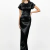 All Dresses<Bariano SAMPLE PENNY PUFF SLEEVE COLUMN MAXI SAMPLE B57BD37L BLACK