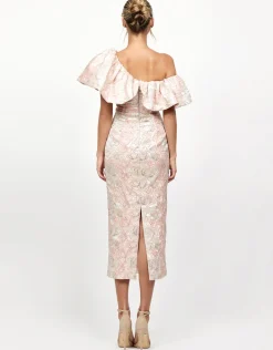 All Dresses | Maxi Dresses<Bariano SCARLET ONE SHOULDER MIDI BL75D53S BLUSH
