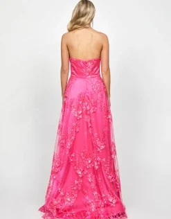 Gowns / Ballgowns | All Dresses<Bariano SERRA ASYMMETRIC GOWN B73D04L FUCHSIA