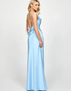 Formal / Prom Dresses | Maxi Dresses<Bariano SHERRY DIAMANTE STRAPPY GOWN B73D17L LIGHT BLUE