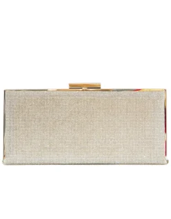 Clutches<Bariano PLEATED CLUTCH J74BG10 SILVER