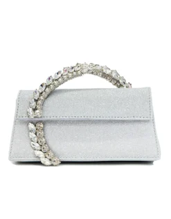 Clutches<Bariano SPARKLE CRYSTAL HANDBAG B74BG13 SILVER