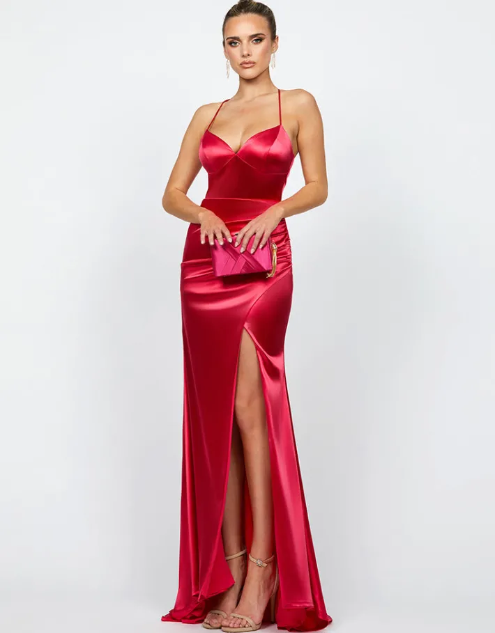 Formal / Prom Dresses | Maxi Dresses<Bariano SKYLAR V NECK STRAPPY BACK MAXI BL66D13L