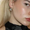 Jewellery<Bariano SPARKLES SQUARE GEMSTONE EARRINGS GOLD